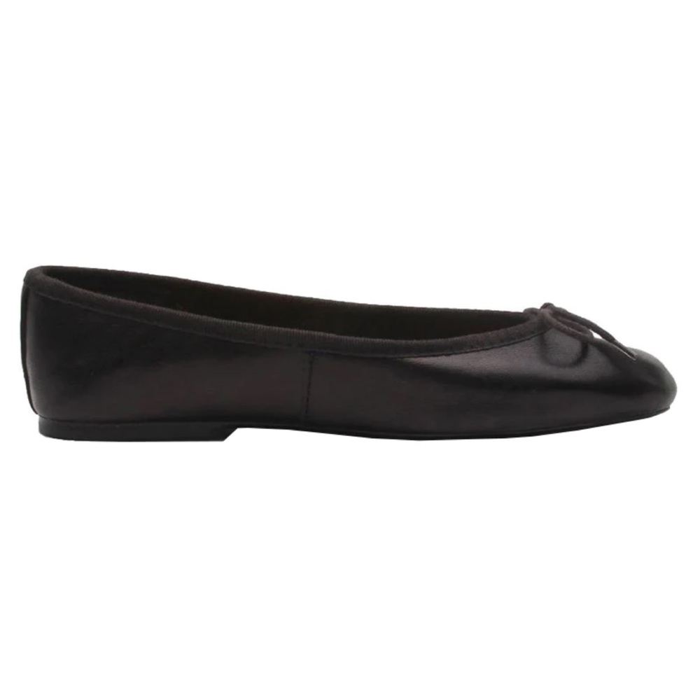 French Sole (Aquitaine) Zoe Black Leather Ballet Flats - Brand New in Box.